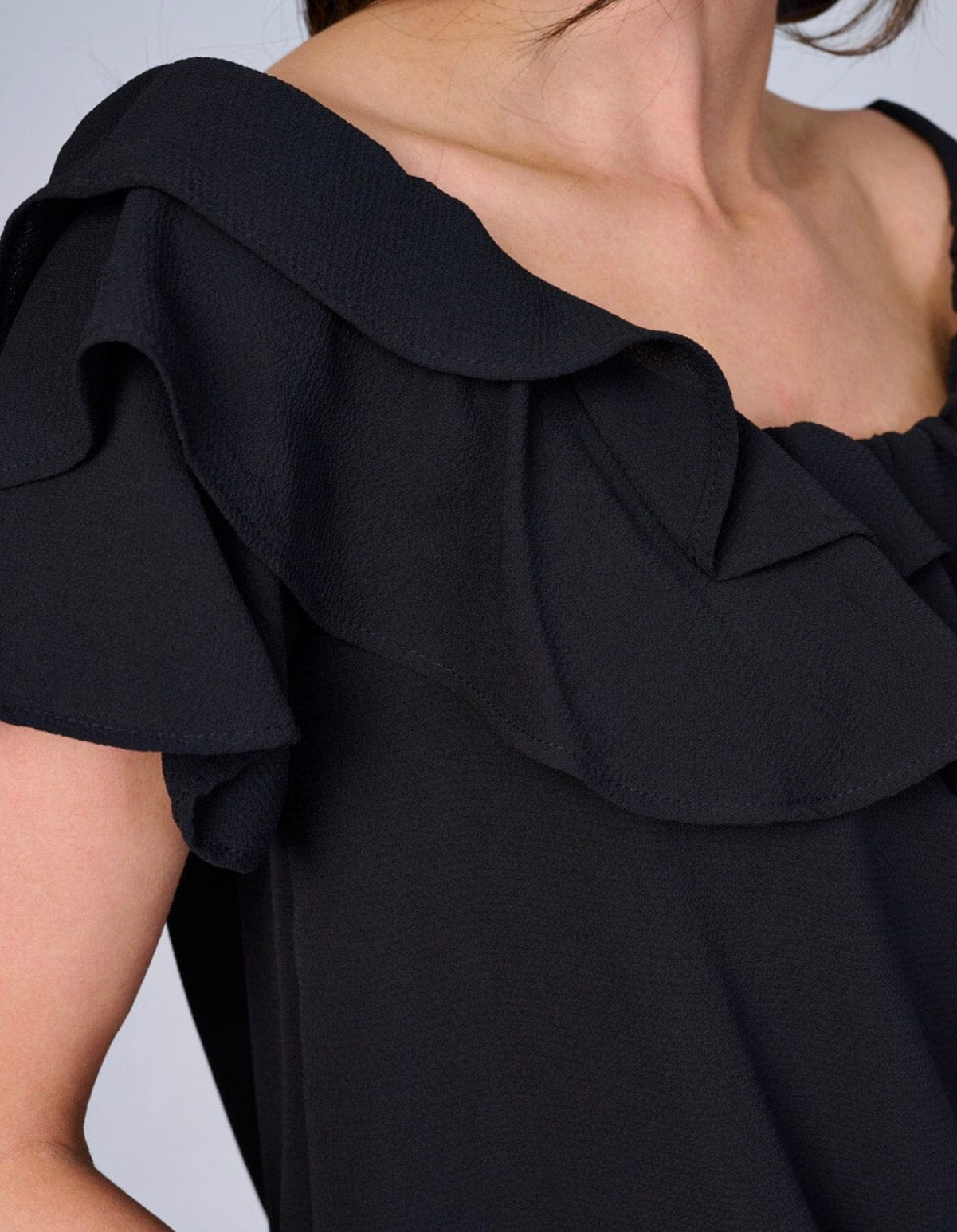 Short Sleeve Ruffle Blouse