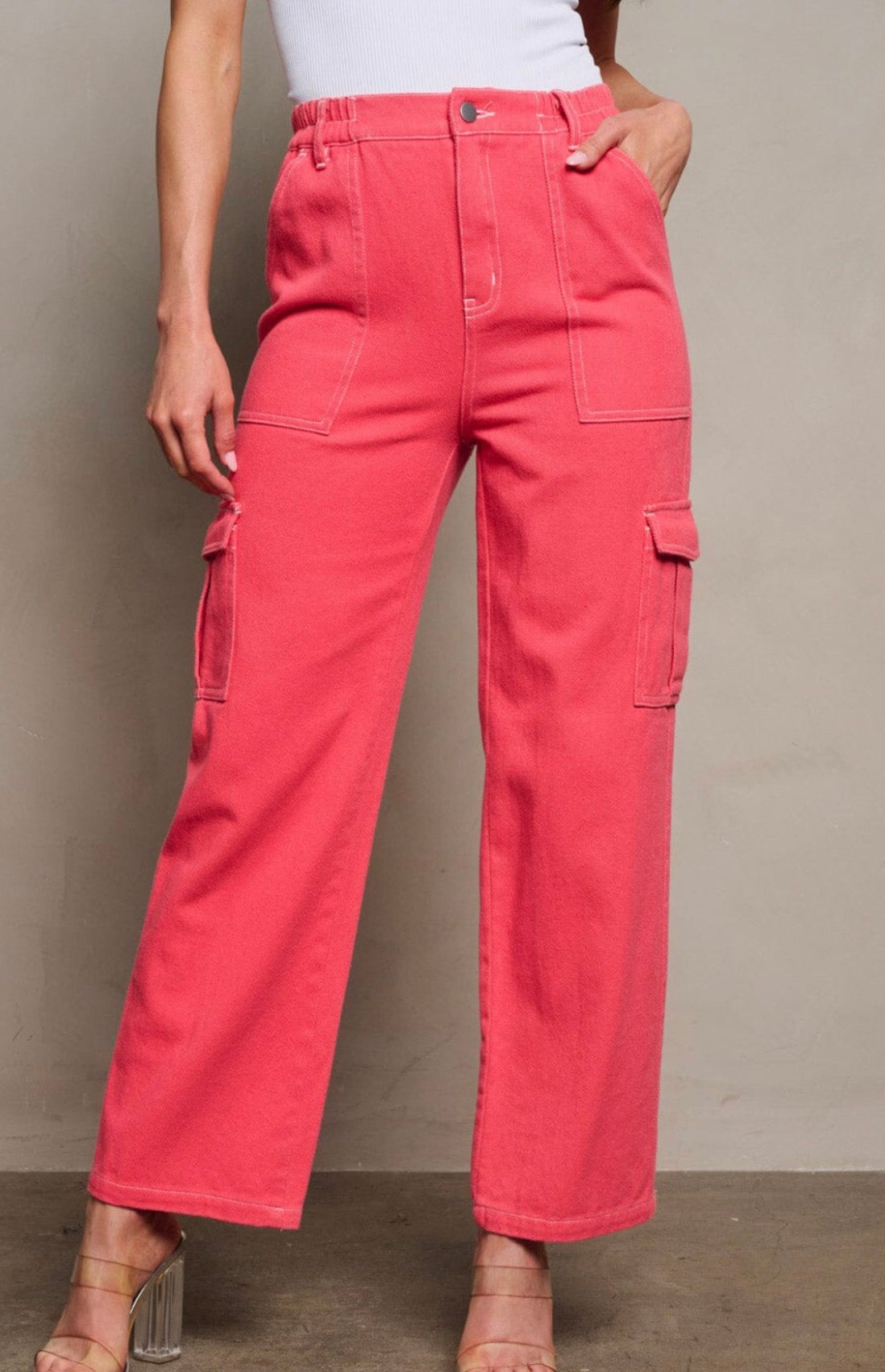 Denim Cargo Pants