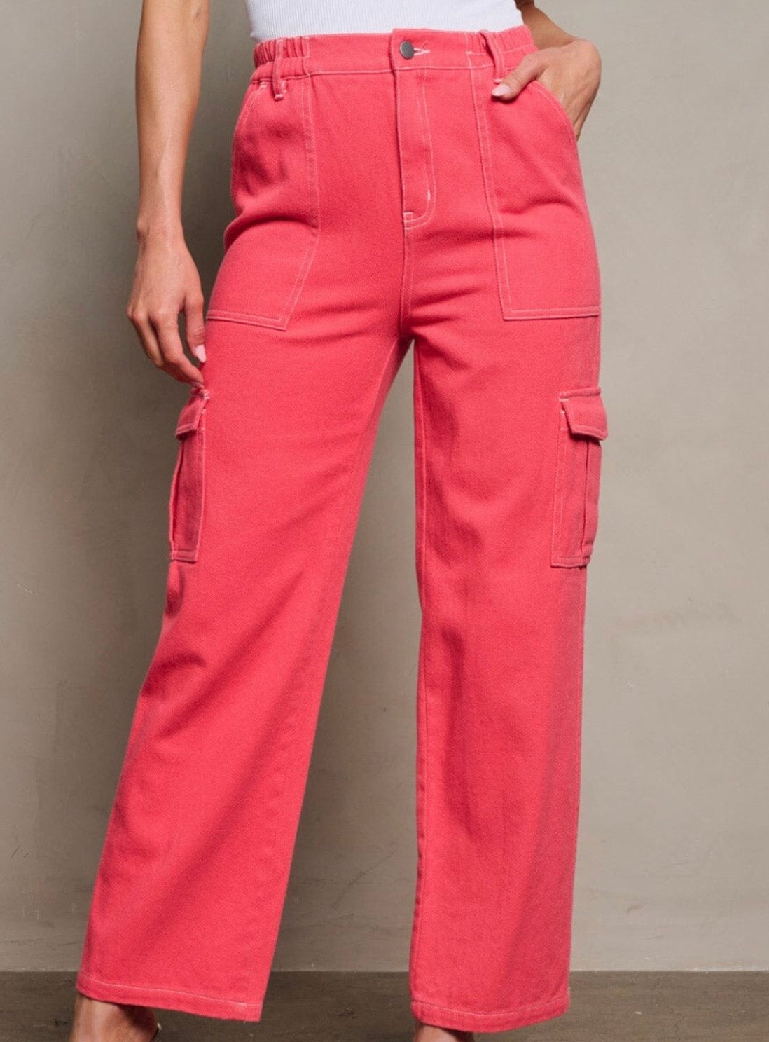 Denim Cargo Pants