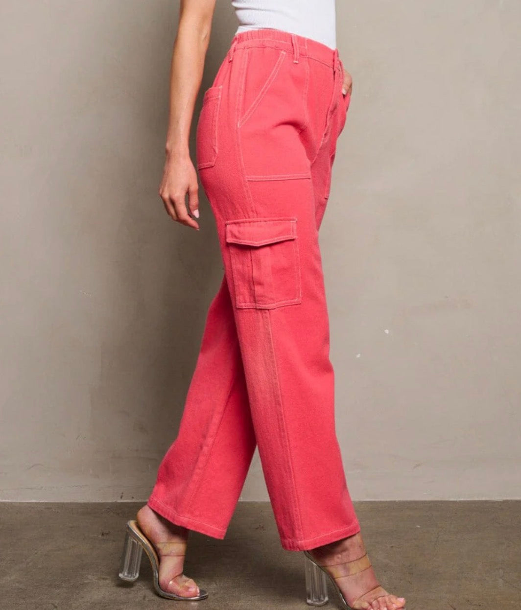 Denim Cargo Pants
