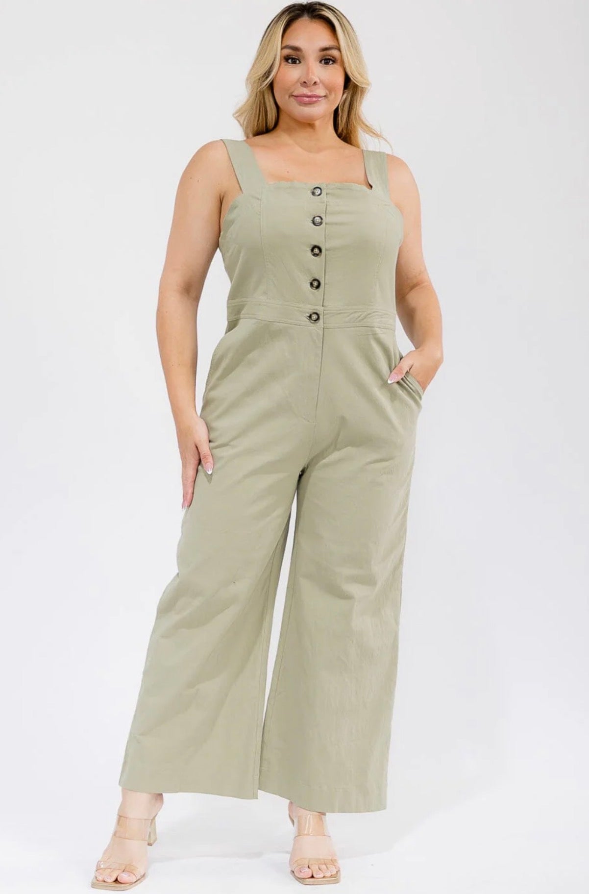 Denim Jumpsuit (Plus Size)