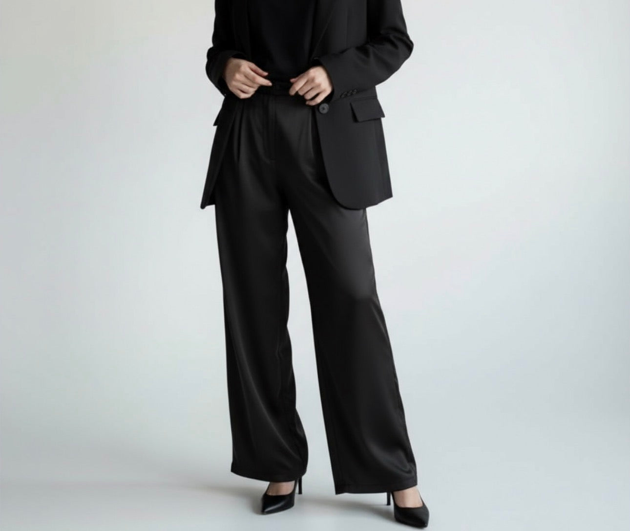 Black Silk Pants