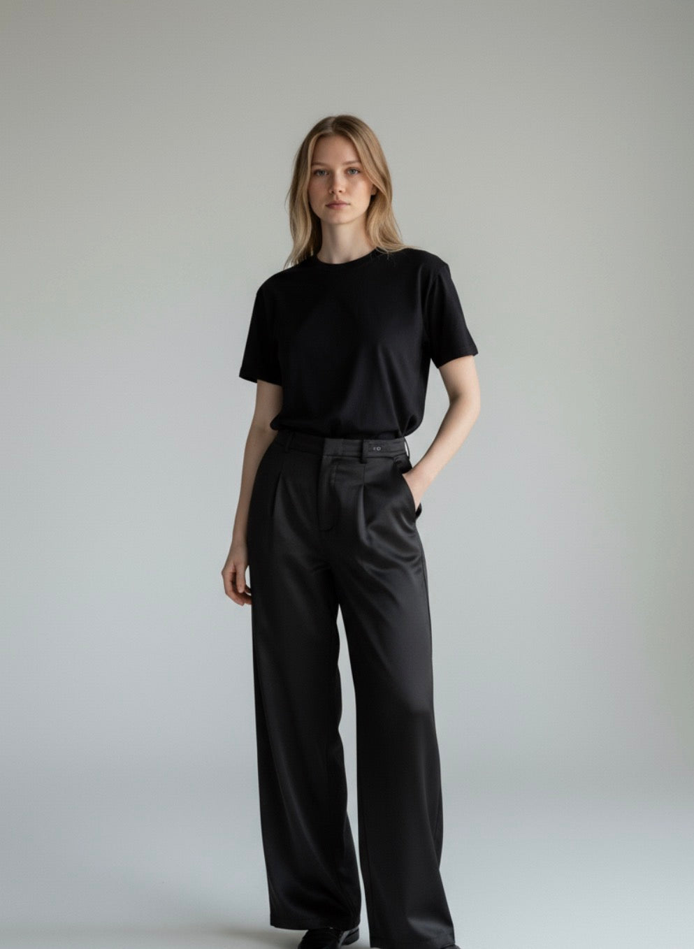 Black Silk Pants
