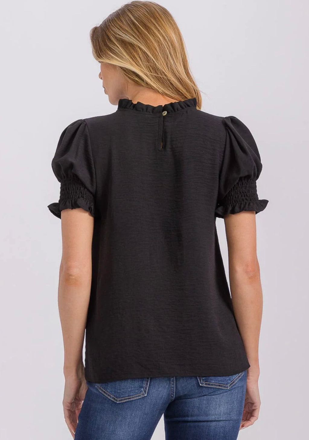 Short Puff Sleeve Blouse
