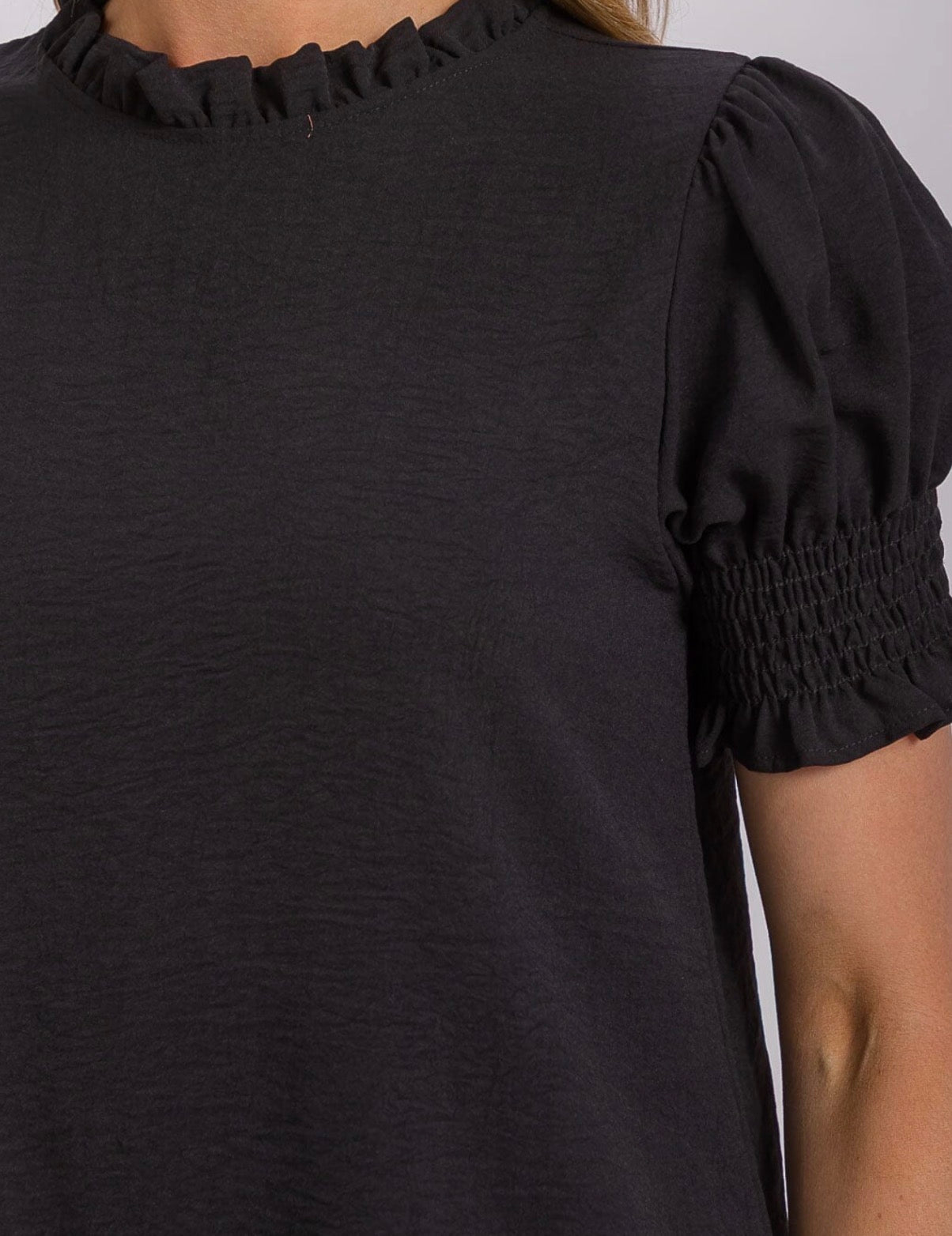 Short Puff Sleeve Blouse