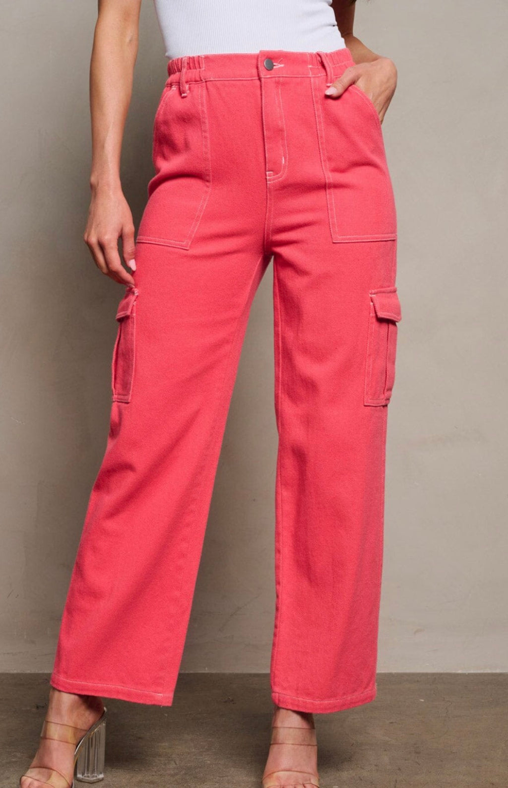 Denim Cargo Pants