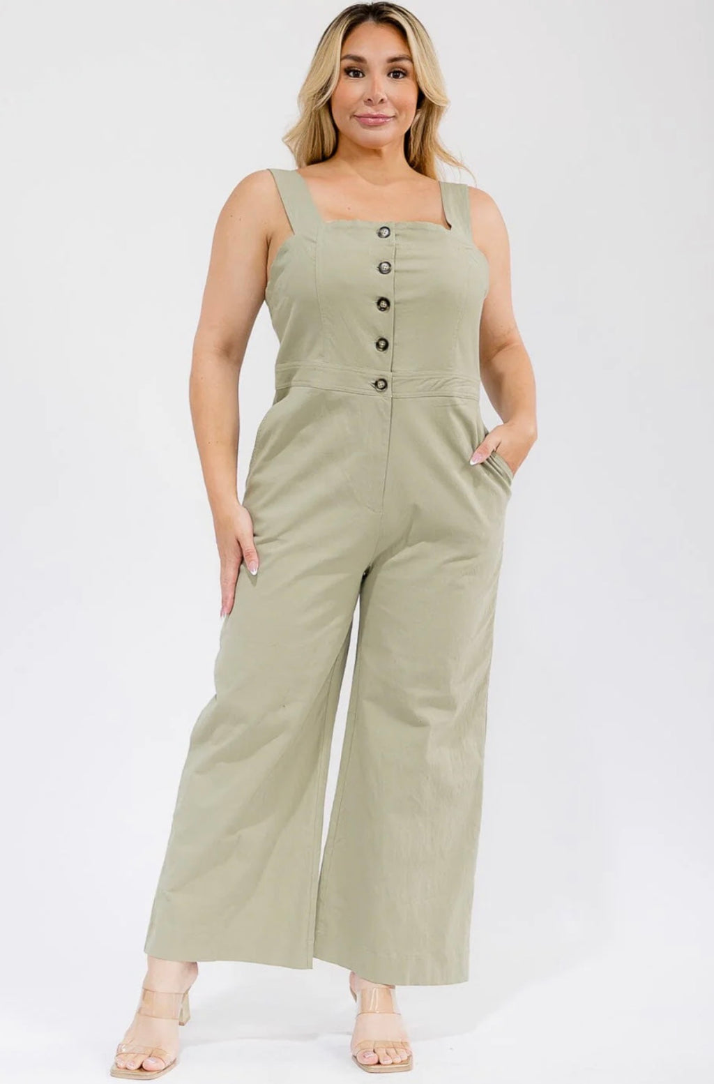 Denim Jumpsuit (Plus Size)
