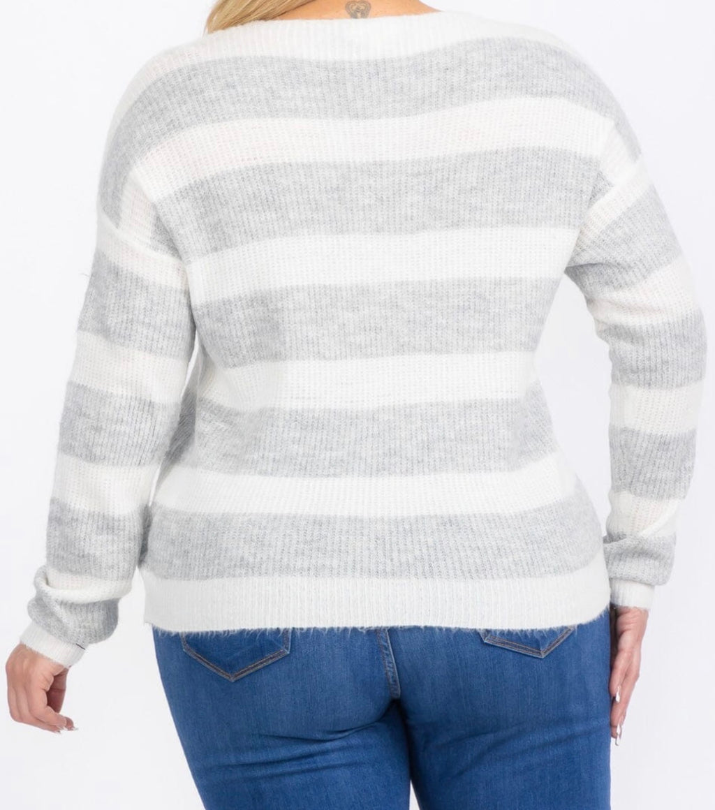 Long Sleeve Sweater (Plus Size)