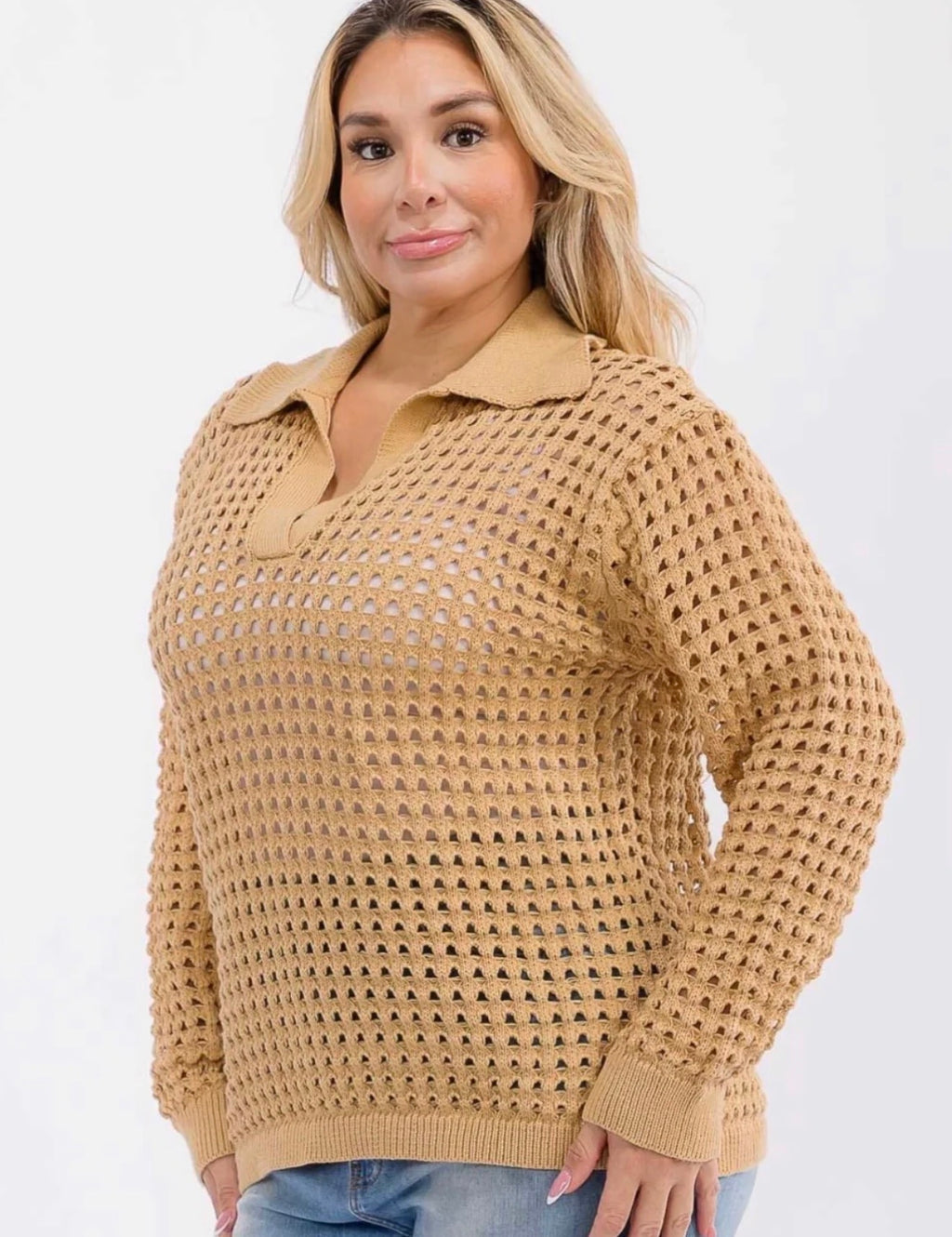 Loose Fit Knit Top (Plus Size)