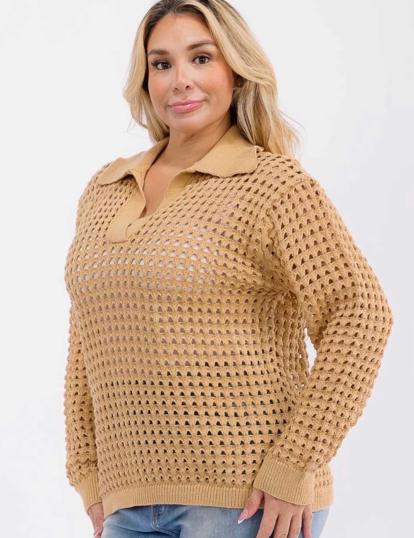 Loose Fit Knit Top (Plus Size)