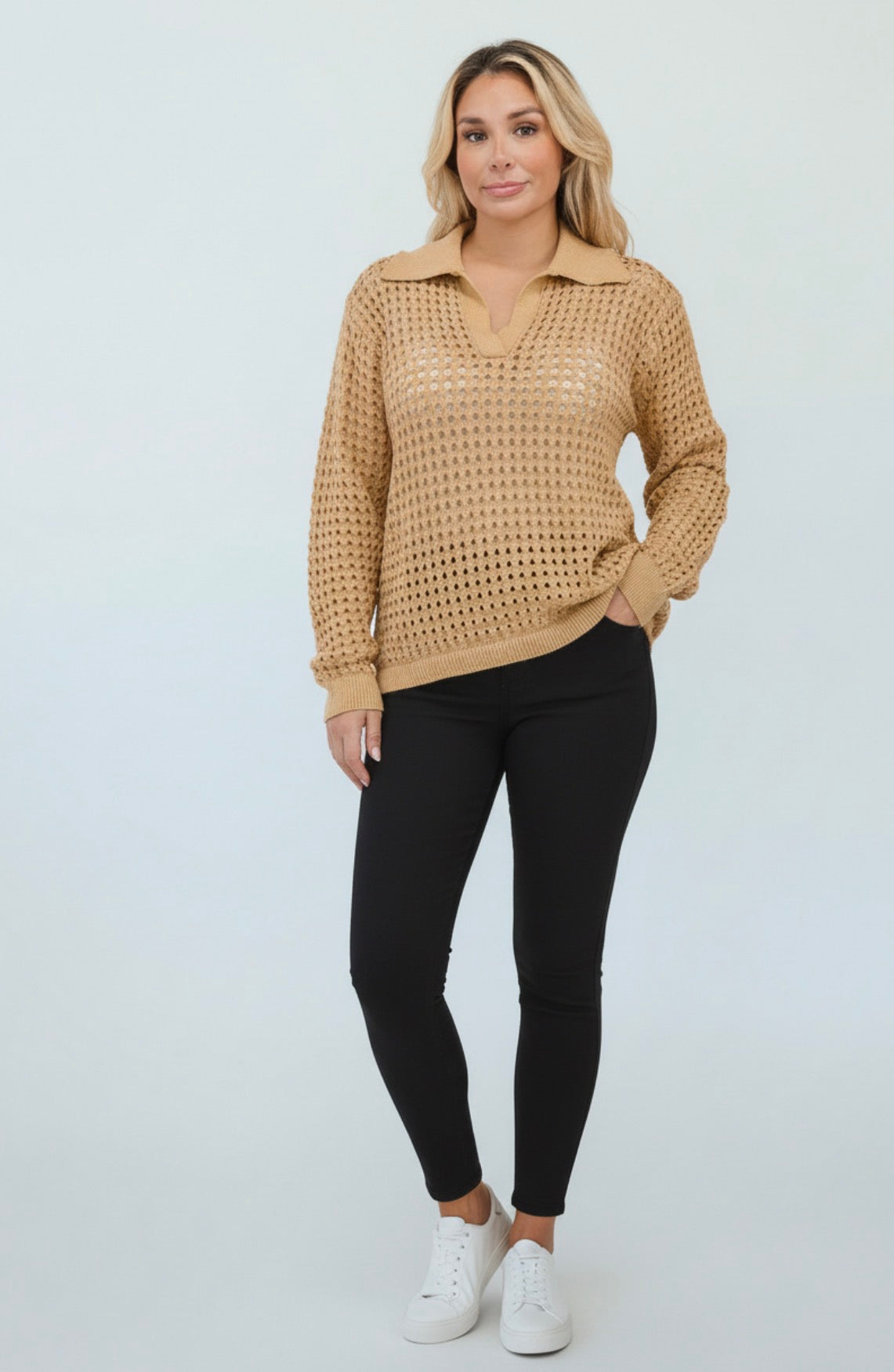 Loose Fit Knit Top (Plus Size)