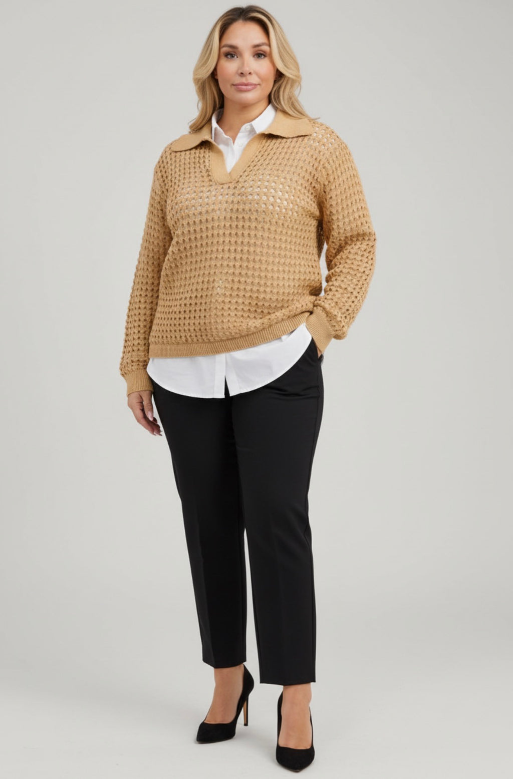 Loose Fit Knit Top (Plus Size)
