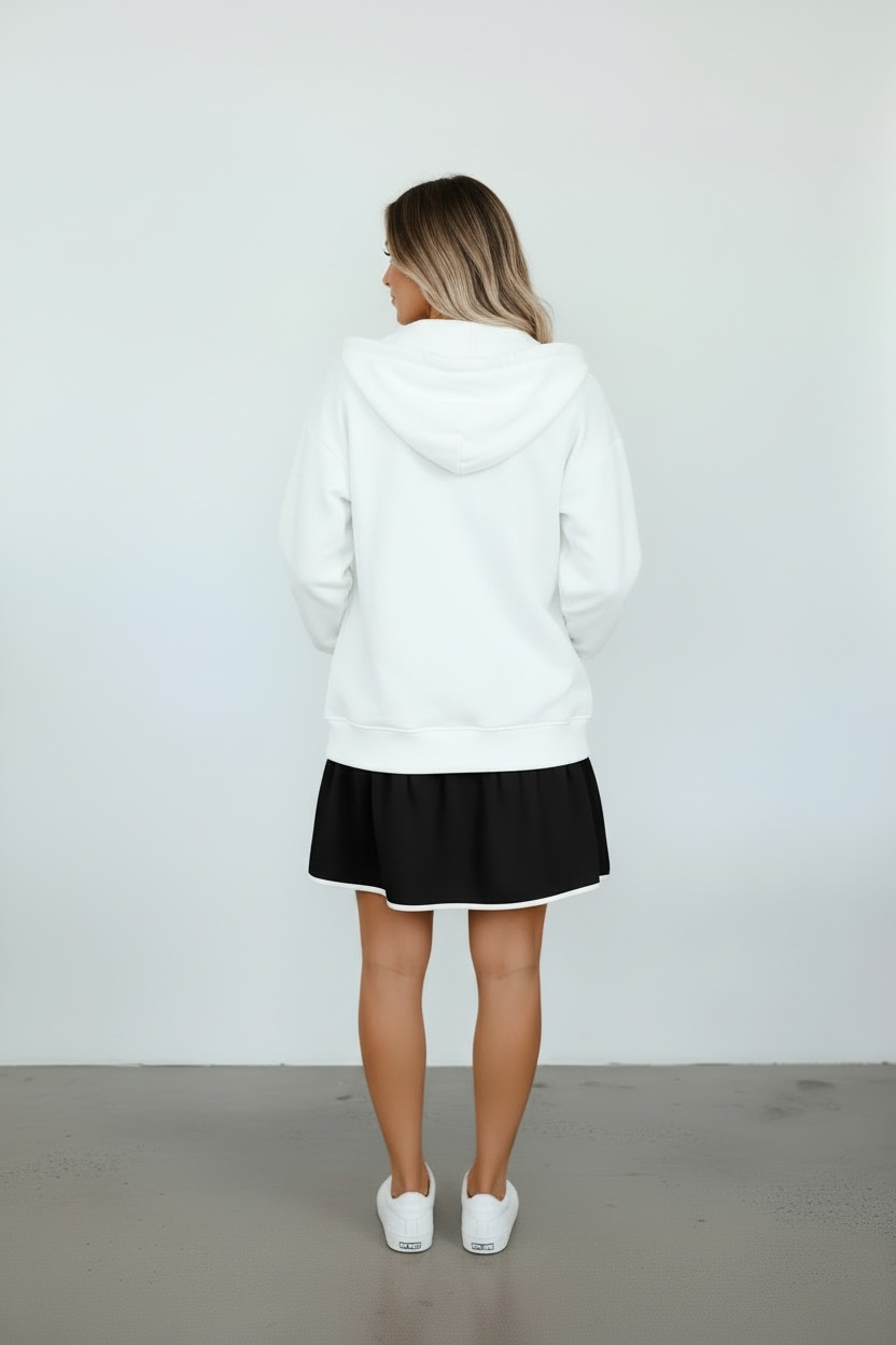 Zip Front Ruffle Dress